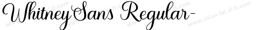 WhitneySans Regular字体转换